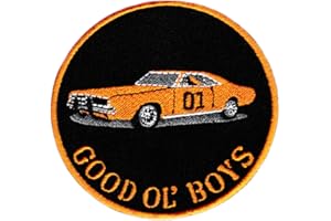KEYSMART Vintage Style General Lee Good Ol' Boys Shirt Patch 9cm - Badge - Patches - Car - Movie - 70's - 80's - TV - Dukes of Hazzard