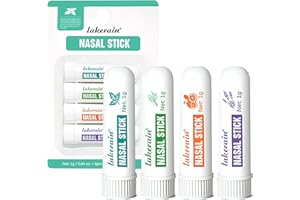 ZNNHNN 4 pezzi Nasal Stick, inalatore nasale aromaterapia, matite odorose per oli essenziali, tubi per inalatore per viaggi e aumentare la concentrazione e la pulizia dei passaggi nasali