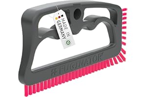 Made in Germany FUGINATOR® Brosse à Joints Grise/Rose - Brosse de Nettoyage pour Nettoyer Les Joints dans la Salle de Bain, Les Toilettes, la Cuisine, etc - Brosse maniable pour Les Joints