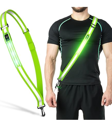 Running Vest For Men LED Reflective Belt Sash For Walking Night