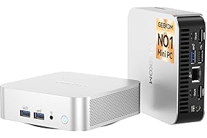 GEEKOM A6 Mini PC(Garanzia 3 Anni) con AMD Ryzen 7 6800 e Radeon 680M,32GB DDR5 e 1TB SSD,LAN 2.5G Ultra Veloce,Mini PC Windows 11 Pro,USB4.0,8K@60Hz/4K@120Hz,Slot SD|Compact Aluminum Design