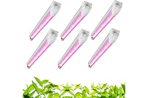 CXHOME Grow Light Red & Blue para plantas de interior, 3 modos de luz y 10 niveles de brillo Lámpara de cultivo de con temporizador de encendido/apagado automático 4/8 /12H para todas las plantas (6pcs)