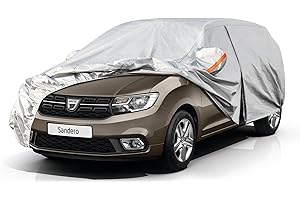 ‎KAYME Kayme Car Cover Waterproof Breathable for Dacia Sandero Renault Sandero (2008-2025), 6 Layers Full Garage Car Cover for Rain Sun Dust Protection, Car Cover with Reflective Strips