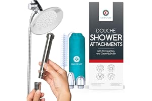 Dusch Lavemangsset Douche - [8st] Aluminium För Intim Rengöring Av Medi Grade - Unisex Lavemang Duschfäste - Med Sammet Förvaringspåse, Rengöringsborste Och Tyg - Intimhygien Kit
