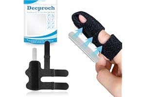 Decproch Fingerschienen, 2 Stück Fingerunterstützung, Weicher Bequemer Fingerschutz bei verletzung, Fingerbandage für Gebrochene Verstauchte Arthritis oder Tendinitis (Schwarz)