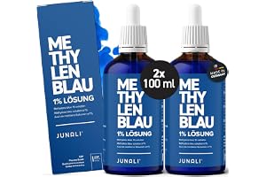 Metylenblå lösning 1% USP, 2x 100 ml, Farmaceutisk kvalitet, tungmetallfri, laboratorietestad kvalitet - tillverkad i Tysklan