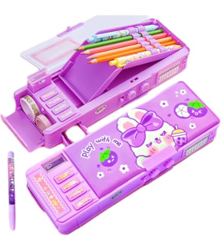 Astuccio Multifunzione Pop-Up Con Calcolatrice - Per Scuola | Design Divertente E Pratico