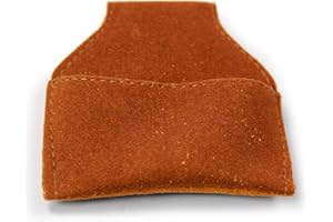 FUNKY CHALK Genuine Suede BROWN Chalk Pouch With Belt Hook - For Snooker & Pool Players