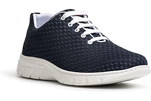 Dian Arbeitssneaker- Ultraleichter, Antibakteriall, Rutschfester Sicherheitstrainer, ideal für Krankenhaus-, Gesundheits-, Küchen- und Reinigungspersonal, Calpe Navy Blau