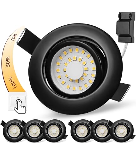 Spot Encastrable GU10 Leselux - Lot De 10 | Cadre Blanc Orientable 60° | Pour LED/Halogènes 230V