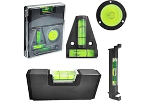 JIDRMC 4 Stück Libelle Wasserwaage Magnetisch Set, T Wasserwaage Wohnmobil, Wasserwaage rund, Quadratische Magnet Wasserwaage, Drahtwasserwaage, für Camping Zubehör, Wohnwagen