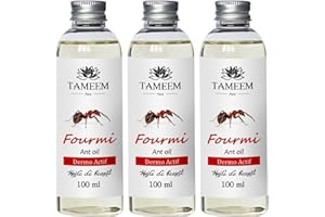 Huile de Fourmi Naturelle Iniya 100ml X 3pcs | Huile Anti Poils Ralenti la Repousse Des Poils | Huile Hydratante & Nourrissante | Made In France