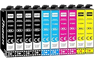 Jhaan T1291 T1292 T1293 T1294 tusze do drukarek kompatybilne z Epson WF 3520 kartridże do drukarek Workforce Stylus SX235W SX435W SX445W Stylus Office BX635FWD BX320FW BX305f BX305FW BX625FWD BX625FWD