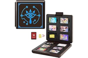 ZONSUSE Etui na karty do gier na Nintendo Switch, przenośne i cienkie, twarde pudełko, ochronne, odporne na wstrząsy, etui do przechowywania, z 12 przegródkami na karty, do Switch Lite NS NX (czarne łupkowe