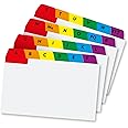 Pukka Pad, Concord Guide Cards for Revision Cards – Feature A-Z Reinforced Colour-Coded Tabs to Organsie Your Clients, Addresses, Recipes, and More – 5 x 3in