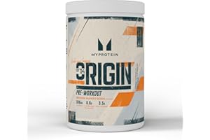 ‎MYPROTEIN Myprotein Origin Pre-Workout-Pulver | 300 mg Koffein, L-Citrullin & Beta-Alanin | Leistungsstarke Pre-Workout-Formel | Orange-Mango-Limonade, 600 g wiederverschließbarer Wanne