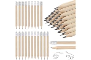 Touosy 110 st. blyertspennor med suddgummi pennvässat trä pennset ritpennor set korta golfpennor, HB blyertspennor storpack s