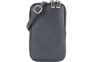 modamoda de - T197 - ital. Leder Umhängetasche Handytasche Klein