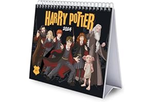 Grupo Erik: Calendario Harry Potter 2024 da Tavolo - Calendario Scrivania 2024, 12 mesi + Planner annuale 2025, 18x20 cm FSC®, calendario da tavolo 2024, harry potter gadget