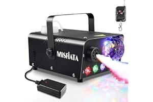 MOSFIATA Macchina del Fumo 600W Macchina della Nebbia con Luce a Palla da Discoteca e Luci LED RGB per Feste, Compleanno, Discoteca, DJ Effetto Palco, Halloween
