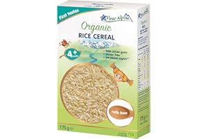 Ekologiczna kaszka ryżowa dla noworodków FLEUR ALPINE – pyszny kleik dla niemowlaka |Pożywna i łatwa w przygotowaniu kaszka bezglutenowa bez dodatku cukru dla dzieci od 4. miesiąca| 7 porcji