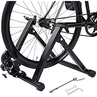COSTWAY Rullo per Allenamento Bici, Addestramento Bicicletta a Casa, Pieghevole e Regolabile, Carica Max 150kg, Nero