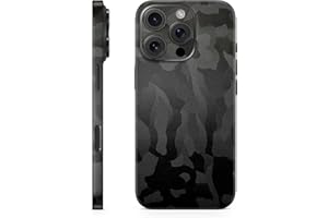 TF Skins Skins kompatibel mit iPhone 16 Pro und 16 Pro Max, Skin Schutzfolie 360° Full Coverage oder Back Only (Full Coverage, Shadow Black, iPhone 16 Pro)