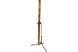 Australian Treasures Didgeridoo Stand, Metal, Black, Suitable for all Didgeridoo Sizes, Adjustable Height, Max Width Holder 8 cm, 1 kg