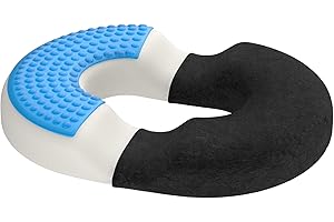 bonmedico Cuscino Antidecubito Ciambella per Emorroidi Uomo Donna - Cuscino Memory Foam per Sedia Ufficio, Auto Guidatore, Sedile Auto, Cucina, Viaggio - Federa Lavabile, Nero