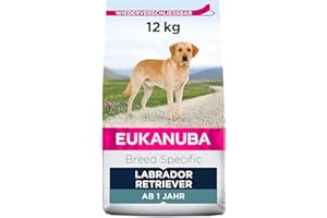 Eukanuba Breed Specific Labrador Retriever Trockenfutter - optimal auf die Rasse abgestimmtes Premium Hundefutter mit Huhn, 12 kg