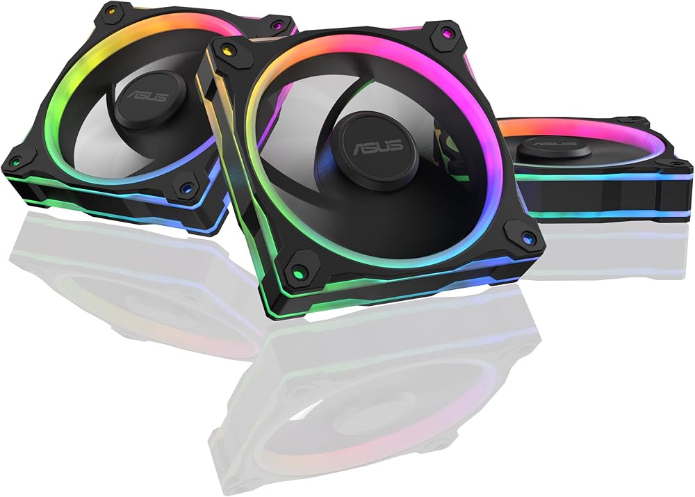 ASUS Prime MR120 ARGB Kasa Fan Üçlü Paket | 120mm ARGB Aydınlatmalı Kasa Fanı, Üçlü Paket, Siyah