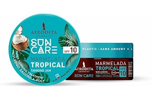 Afrodita Cosmetics SUN CARE JAM TROPICAL F10 | 200 ml | Fast Tan with Sun Protection Factor 10