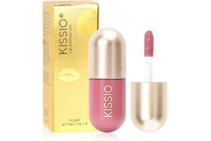 KISSIO Color Lip Plumper,Lip Plumper Gloss,Plant Extracts Lips Serum,Moisturizing,Fuller and Hydrated,Beauty Lips 5.5ml,Fig tea