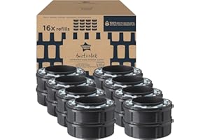 Tommee Tippee Twist and Click Advanced Nappy Bin oryginalne kasety uzupełniające, ekskluzywne opakowanie 16 sztuk, łatwe napełnianie i świetna wartość (opakowanie może się różnić)