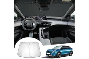 GAFAT Compatible avec Peugeot E-3008 GT Allure 2024 2025 Pare-Soleil intérieur, e3008 2024 Pare-Brise Avant, Parasol Protection Solaire, Refroidissement, Protection UV, E-3008 Accessoires 2025