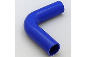 SILICONE HOSE UK 90 degree Silicone Turbo and Coolant Reinforced Hose Elbow ID: 32mm - Blue
