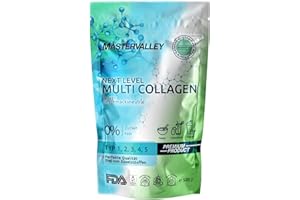 ‎MASTERVALLEY Collagen Pulver [ 500g ] Weidehaltung | Kollagen Hydrolysat | Peptide Typ 1 2 3 4 5 | Multi Collagen Complex | Geschmacksneutral+optimale Löslichkeit | Kollagenpulver Collagenpulver | Laborgeprüft