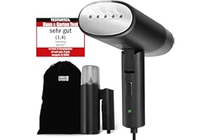 ‎LEBENLANG LEBENLANG Steamer Dampfglätter Reise - Kompakt Faltbar & Inkl. Reise Set I Steam Iron Dampfbürste Dampfbügeleisen für Dampfglätten Bügeln im Urlaub I Hand Reisesteamer mini handheld Travel Steamers