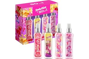 SO…? Body Mist By Luscious Four Womens Body Mist Gift Set, with Pink Grapefruit, Vanilla, Candy Floss, & Sweet Pea, Fragrance Spray Set (4x100ml)