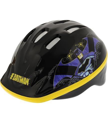 Batman Kinder-Fahrradhelm – Verstellbar, Belüftet, Mit Schnellverschluss – Für Kopfumfang 48–52 Cm