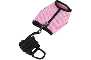 EVTSCAN 2 Stück Meerschweinchengeschirr und Leine Frettchen Ratten Hamster Soft Mesh Geschirr Leinenweste Set mit Glocke für Chinchilla für kleine Haustiere(L-Rosa)
