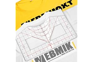 Uennm T-Shirt Ausrichtungslineal, T-Shirt Ruler Guide, Groß DIY T-Shirts Ausrichtlineale, Schablonen-Lineal, T-Shirt Ausrichtung Werkzeuge,Vinyl-T-Lineal für Erwachsene, Jugend Und Kinder 14 * 8 inch