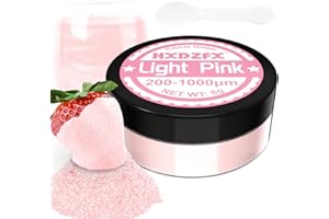 HXDZFX Light Pink Edible Glitter - 100% Edible Glitter for Drinks, Cake Decorations, Chocolates, Muffins, Cocktail, Candy, Cream, etc. Light Pink Food Colouring Powder (8g)