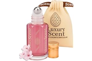 LUXURY SCENT Perfume Oil Cherry Blossom Roll-On 6ml – Alcohol Free Arabian Attar – Fruity Floral Long Lasting Perfume for Women – Vegan Cruelty Free Travel Size Arabic Inspired Fragrance with Elegant Sweet Notes