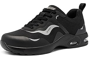 LARNMERN Chaussures de Sécurité Hommes Basket de Sécurité Légère Coussin d'air Chaussures de Travail Homme Chaussures de Securite Protection Embout Acier Respirant
