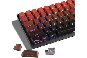 SDYZ XVX Side Print Gradient Red Keycaps, Double Shot PBT Keycaps 60 65 75 100 Prozent Shine Through Custom Key Caps Set 136 Keys, OEM Profile for Cherry Gateron MX Switches