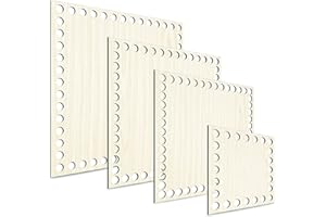 KOUHA Fondo Cesto in Legno 4 Pezzi Base per Cesto e Uncinetto, Fondo per Borse 10/15/17/20cm