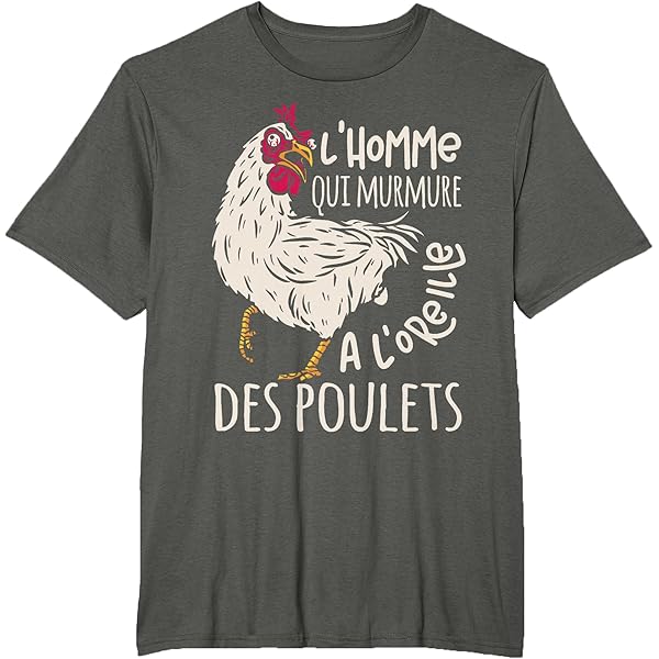 T-shirt Unisexe Avec Poulet De Bande Dessinée Amusante - Haut Amusant