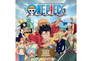 One Piece Anime 2024 Calendar, Month To View Square Wall Calendar, Official Product