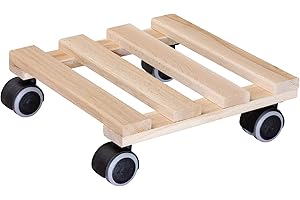 WAGNER DESIGN YOURSELF Wagner Chariot de Plantes Paletti et Porte Plante pour L'Intérieur, Capacité de Charge 100kg, 25 x 25 x 8cm